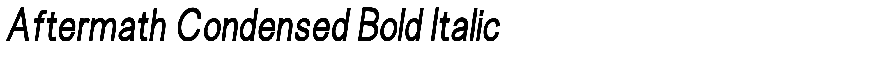 Aftermath Condensed Bold Italic